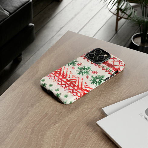 Watercolor Study of Christmas Patterns - Impact Resistant Phone Case